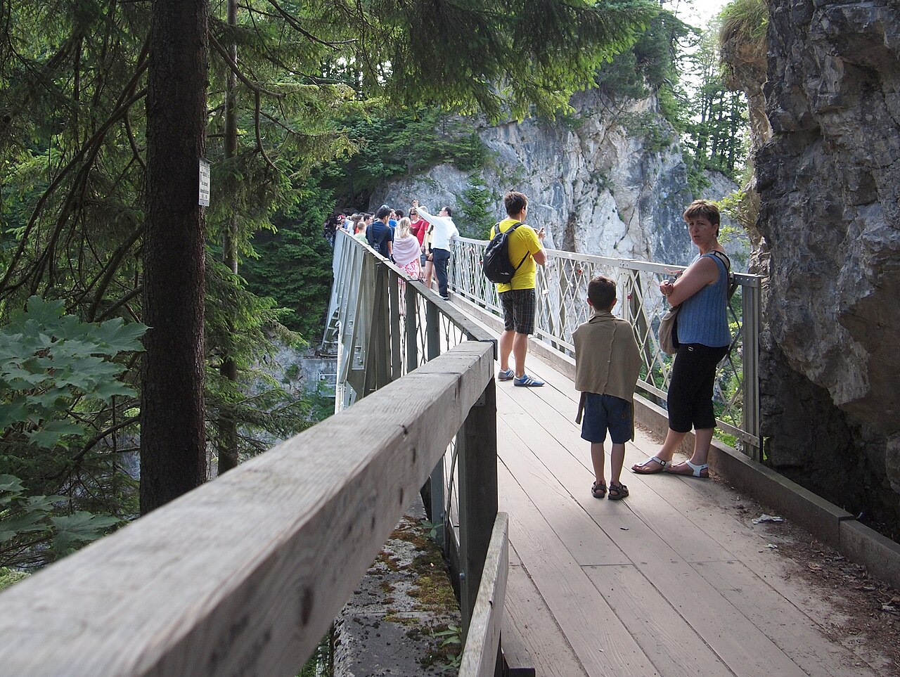 The Marienbrücke footbridge above the Pöllat gorge